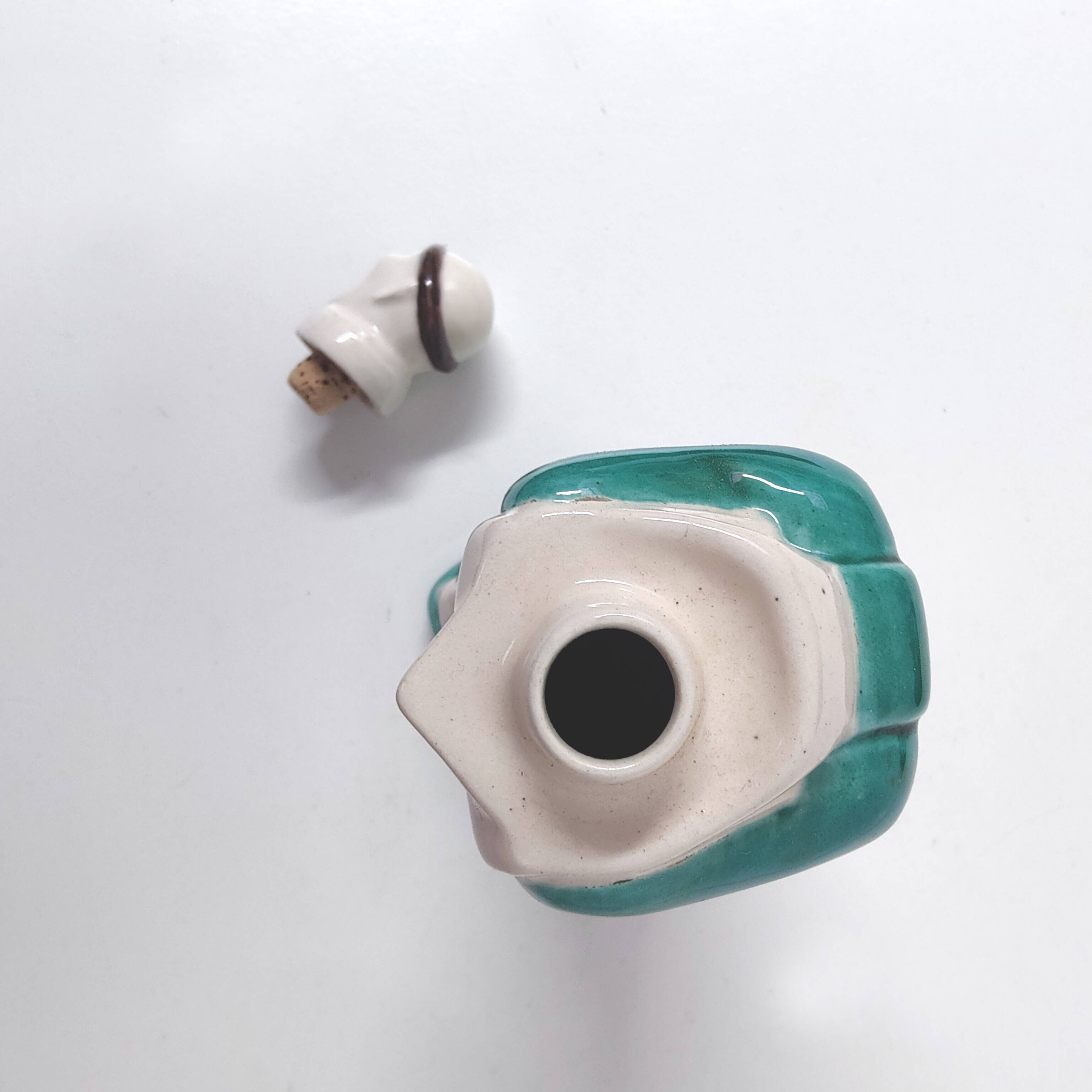 Monk earthenware liqueur bottle Franor Royale 1940s