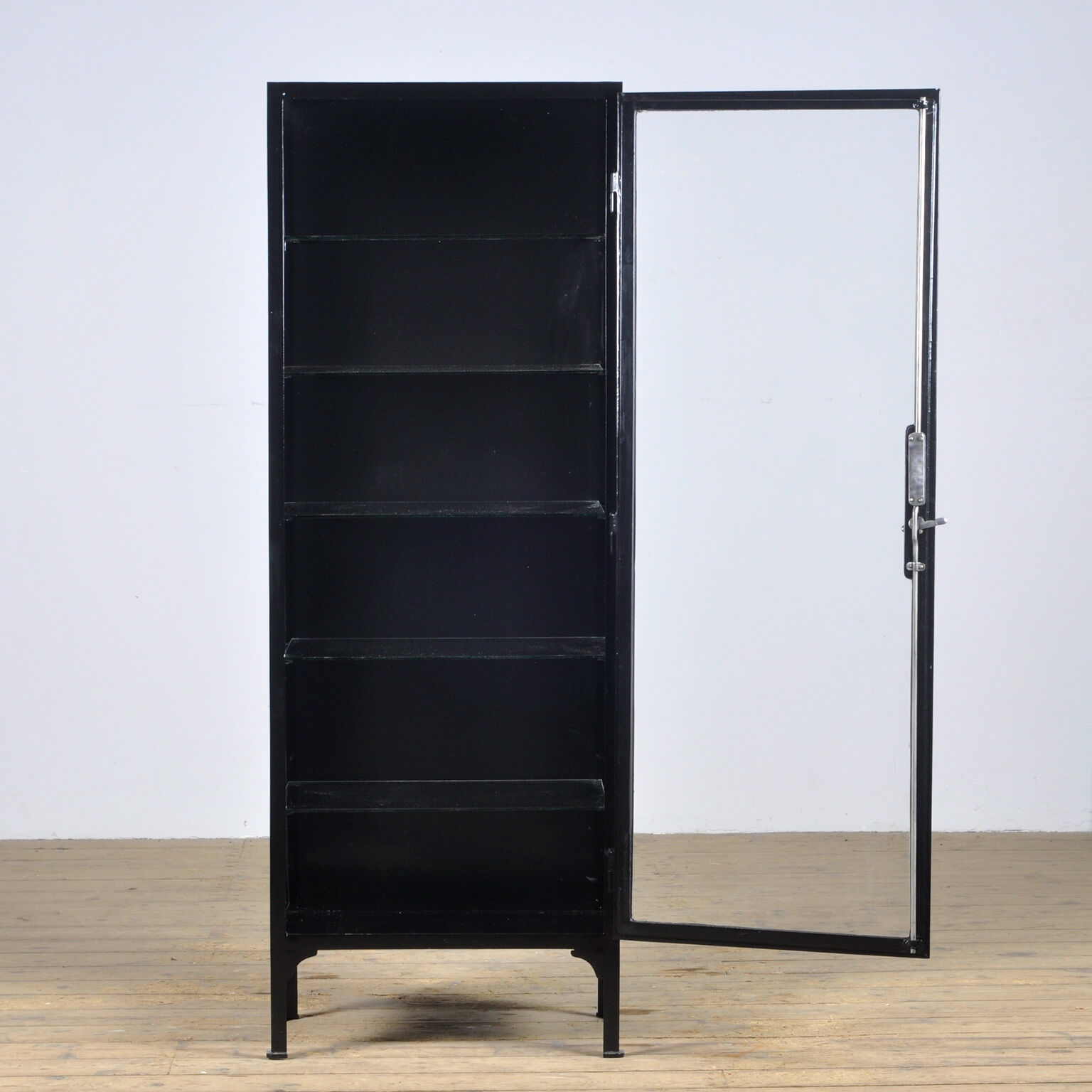 Vitrine médicale en fer et verre années 1930