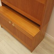 Danish Teak Shelving Unit with Bar Cabinet, 1970s