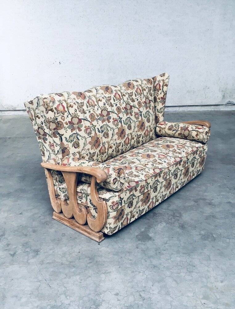 High Wing Back 3-Seater Sofa, 1900s