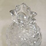 Bonbonnière en cristal ananas vintage sucrier pot couvert
