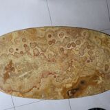 Marble and brass coffee table