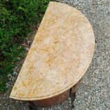 Commode ancienne style louis xv marqueterie plateau marbre