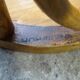 Wooden curved bistro stool 1950 Baumann