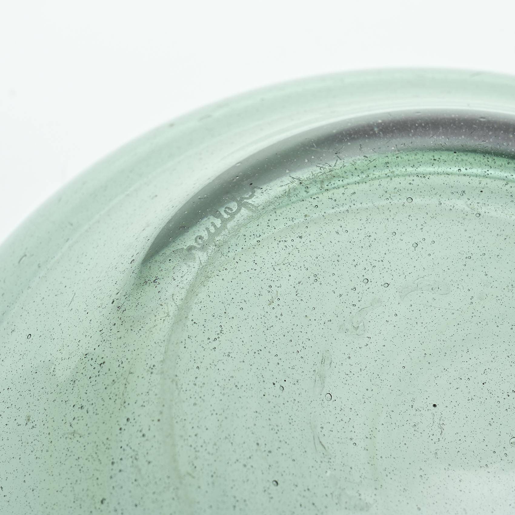 Blown glass cup by Claude Morin, 1975 France