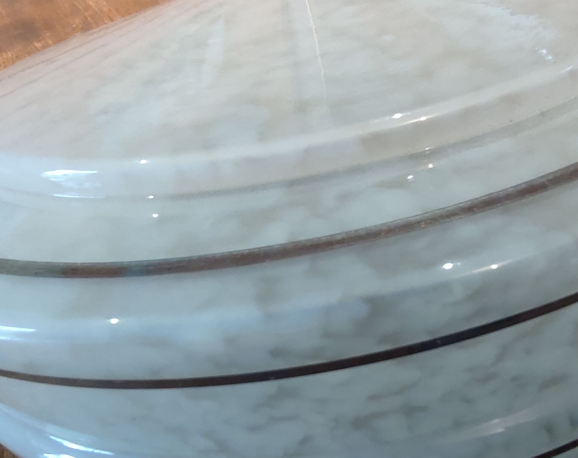 Vintage ceiling lamp/glassware from Clichy