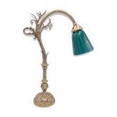 Lampe laiton et opaline