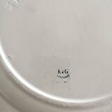 Round iron earth dish monogram “N” KG Lunéville