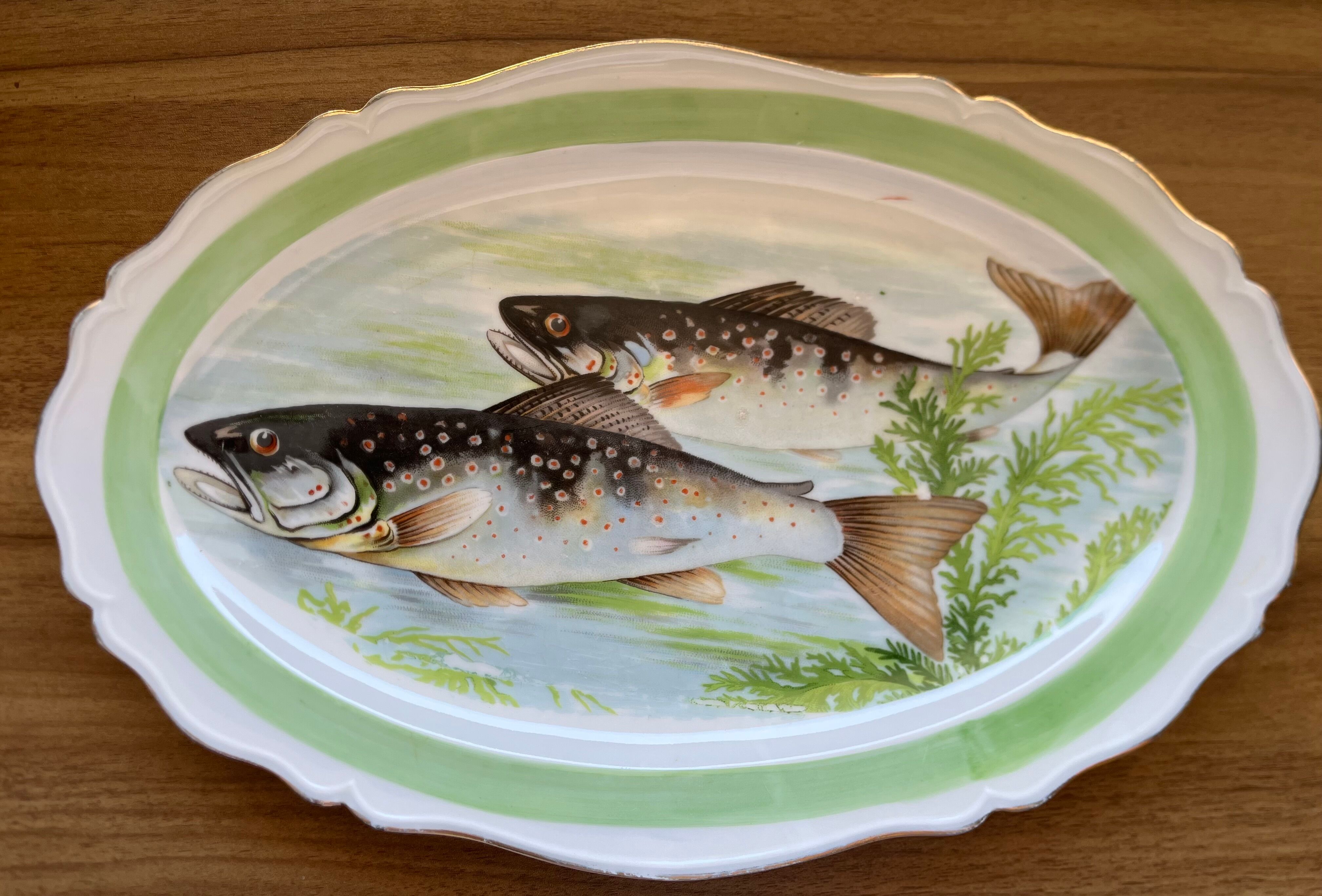 Oval fish dish porcelain from Limoges