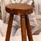 Tabouret tripode en bois massif