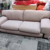 Beige 3-seater sofa, fully renovated.