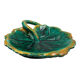 Ancient plate in leaf-shaped earthenware