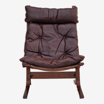 1960’s, Norwegian design, "Siesta" lounge chair by Ingmar Relling, leather, bentwood.