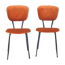 Paires de chaises vintage velours