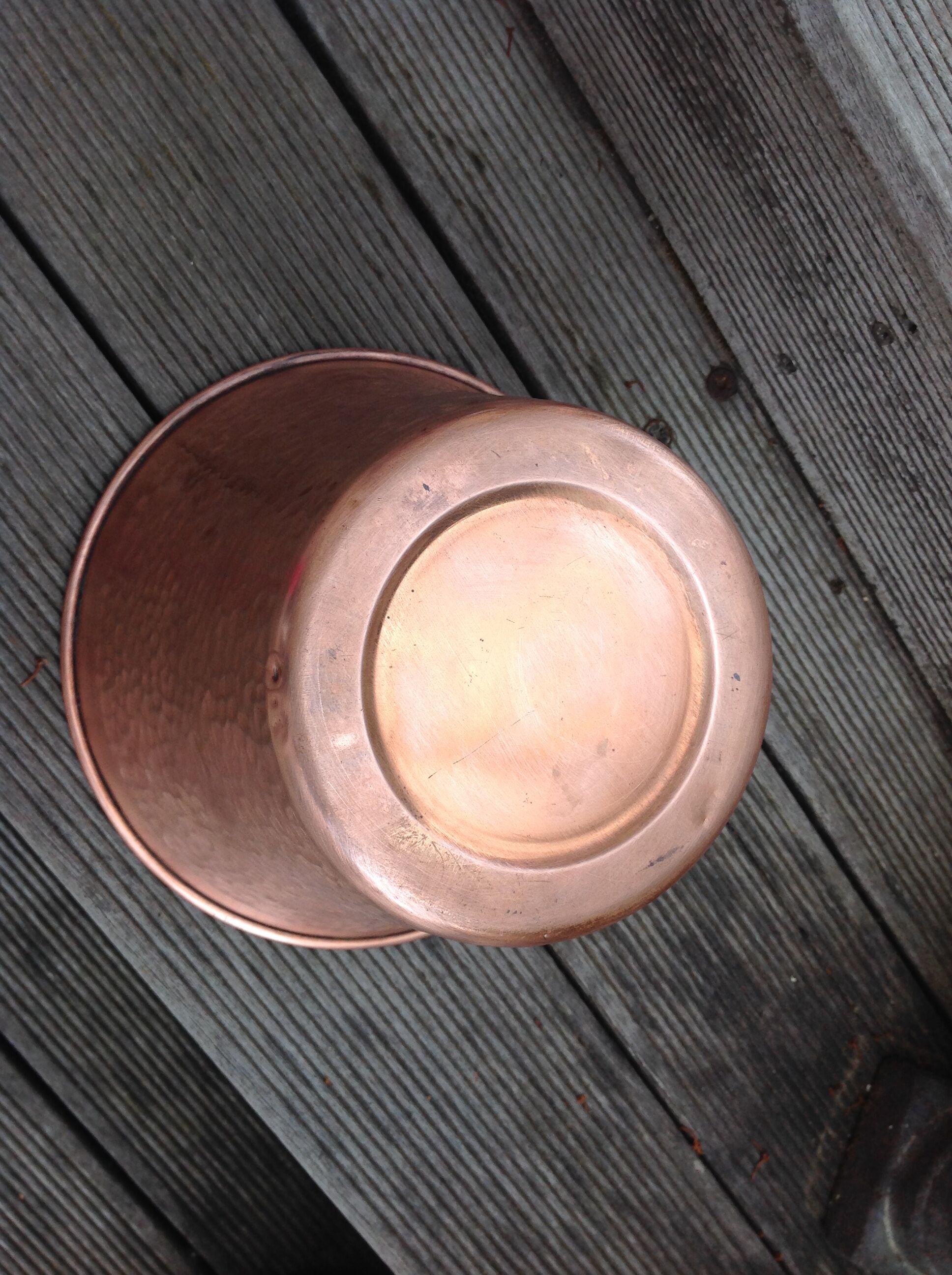 Cache pot in hammered red copper 60/70