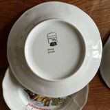 Set of 12 porcelain cheese plates