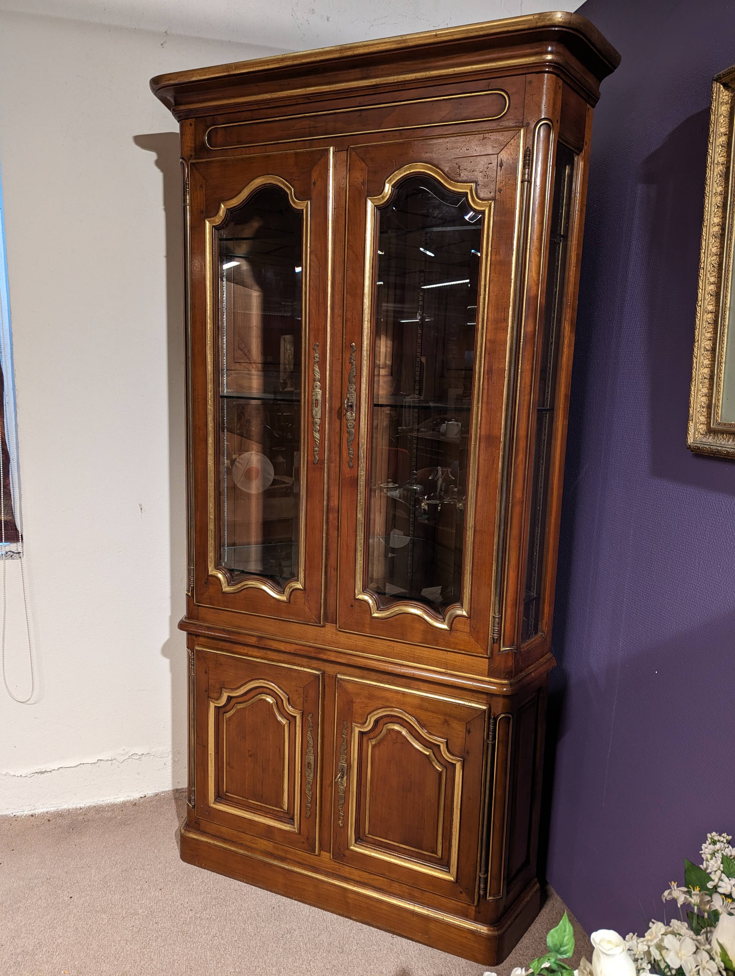 Encoignure louis XV bois doré