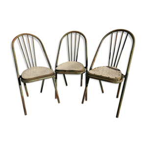 Lot de 3 anciennes chaises industrielles