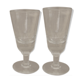 Set of 2 glass absinthe glasses