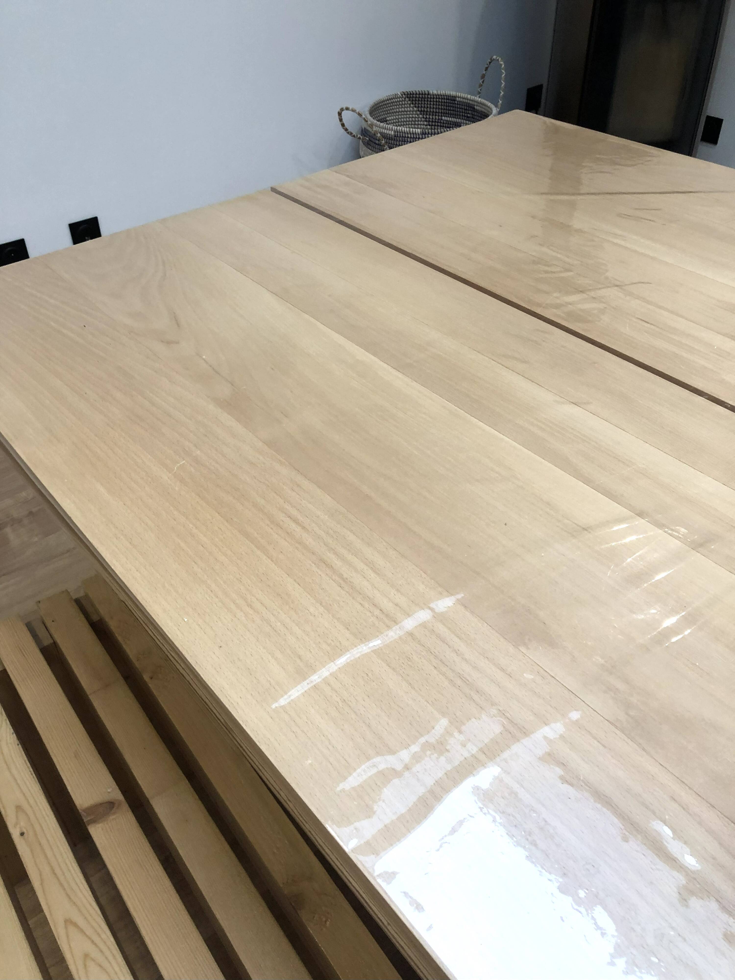 Solid wood dining table