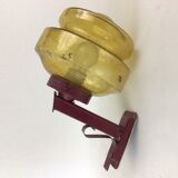 Outdoor wall lamp in yellow glass wet effect