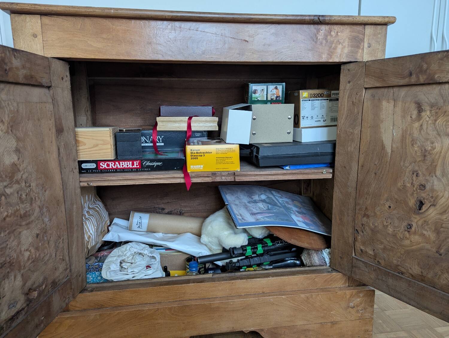 Louis Philippe 19th century elm burl sideboard