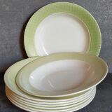 Eight earthenware plates from salins 50s