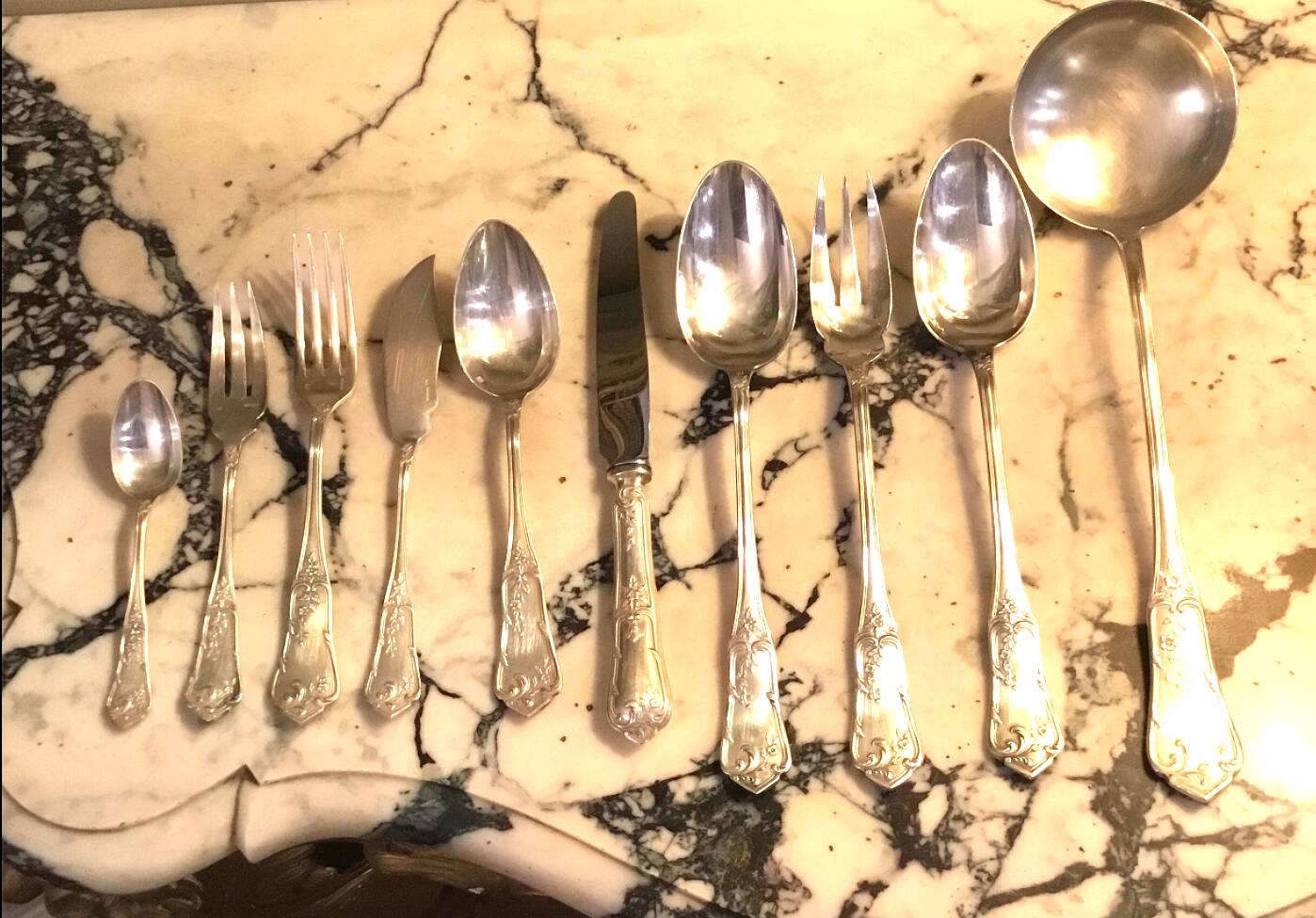 Maison Boulanger. 76-piece silver-plated cutlery set.