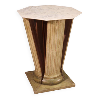 Particular side table with onyx top from the 70s