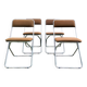 Chaises pliantes chrome et tissu