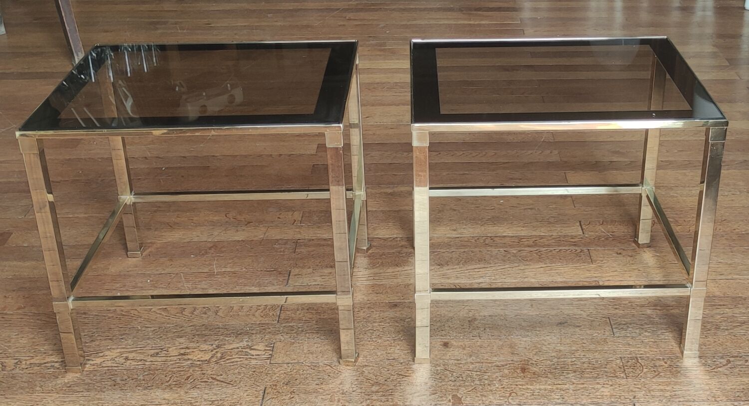 Pair side tables design sofa ends