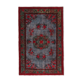 Handmade anatolian 1980s 196 cm x 302 cm red rug
