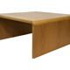 Table basse carrée minimaliste en chêne, années 70