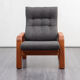 Vintage relax armchair, teak, refurbished, Danish design