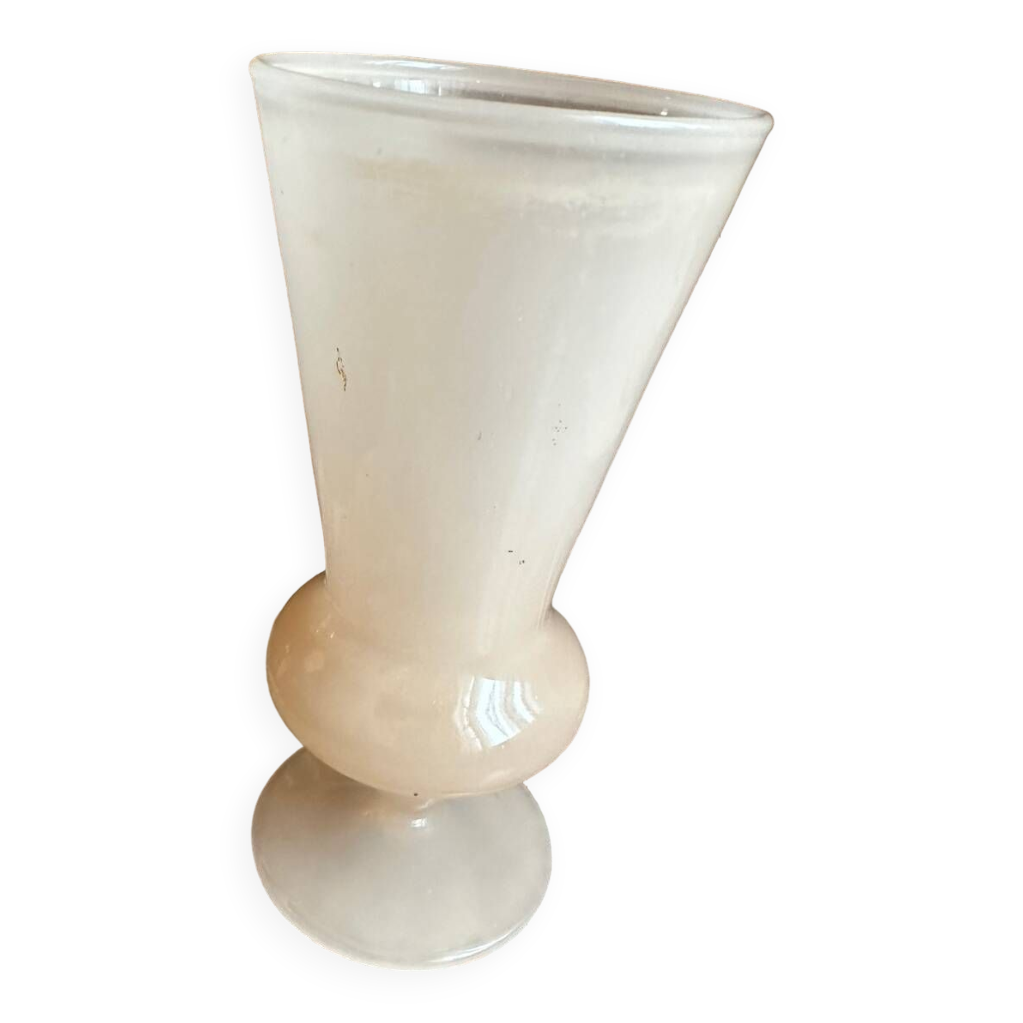 Pink Opaline Vase H 20 cm - 1950s