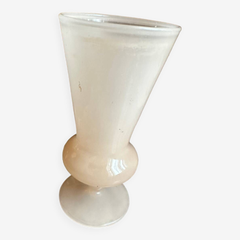 Pink Opaline Vase H 20 cm - 1950s