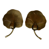 Pair of wall lights brass 70s