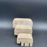 3 travertine elephants, Italy 1970