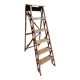 Old wooden step ladder with 6 steps