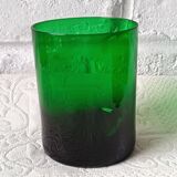 4 grands verres 33 cl verts vintage france
