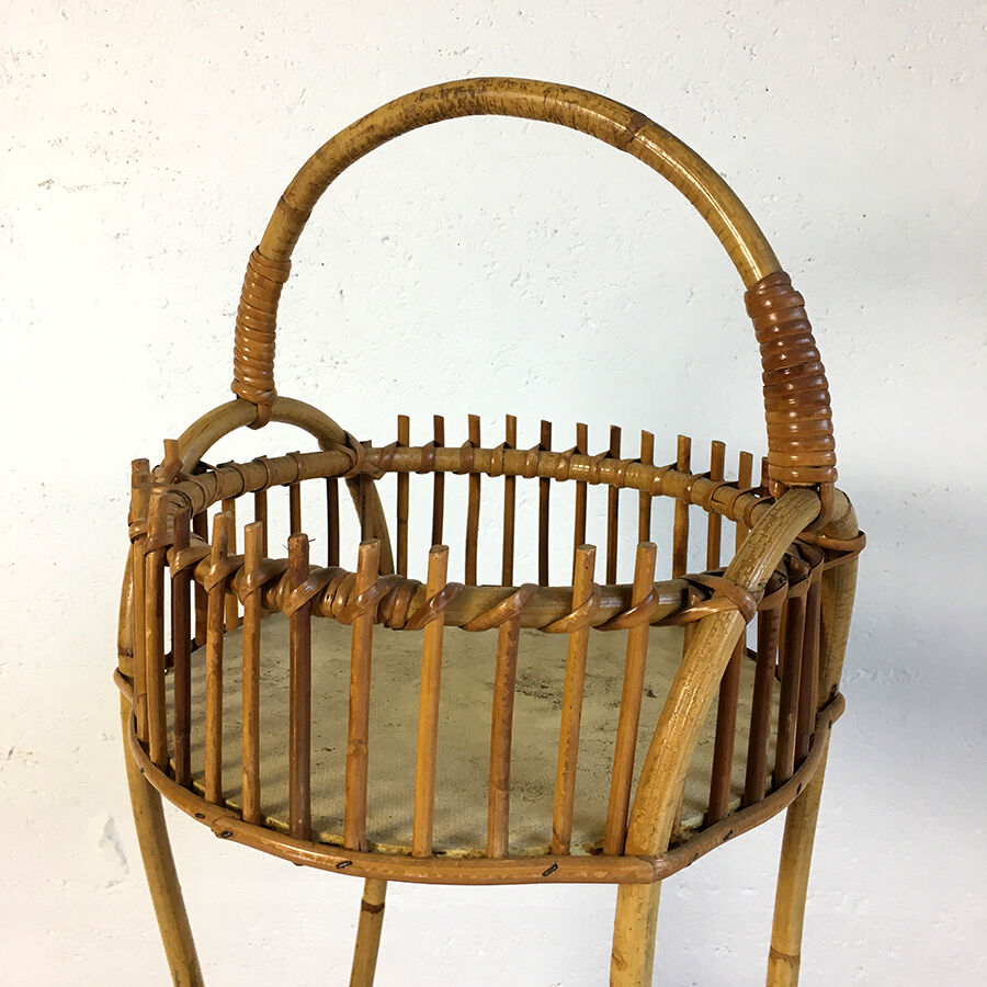 Vintage rattan bar 60