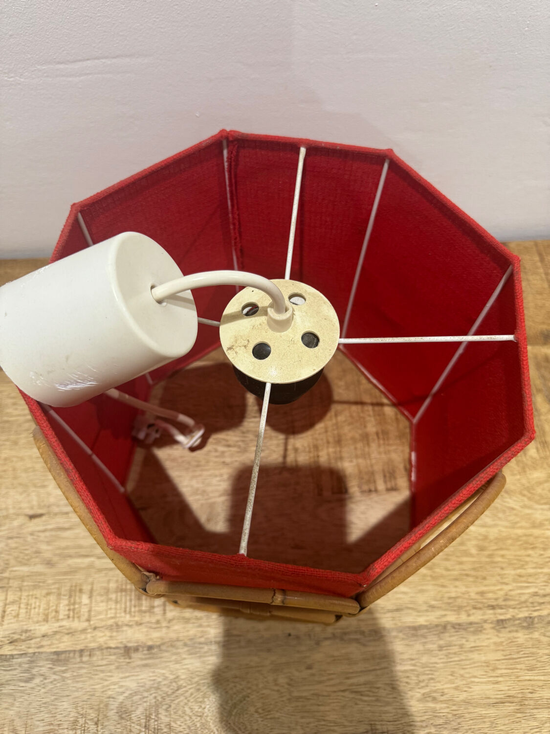 Vintage rattan pendant light