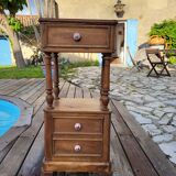 Walnut bedside table