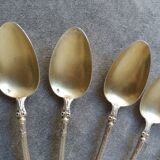 Series of 10 teaspoons in sterling silver vermilled in russian style