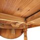 Extendable oval pine dining table 1970s