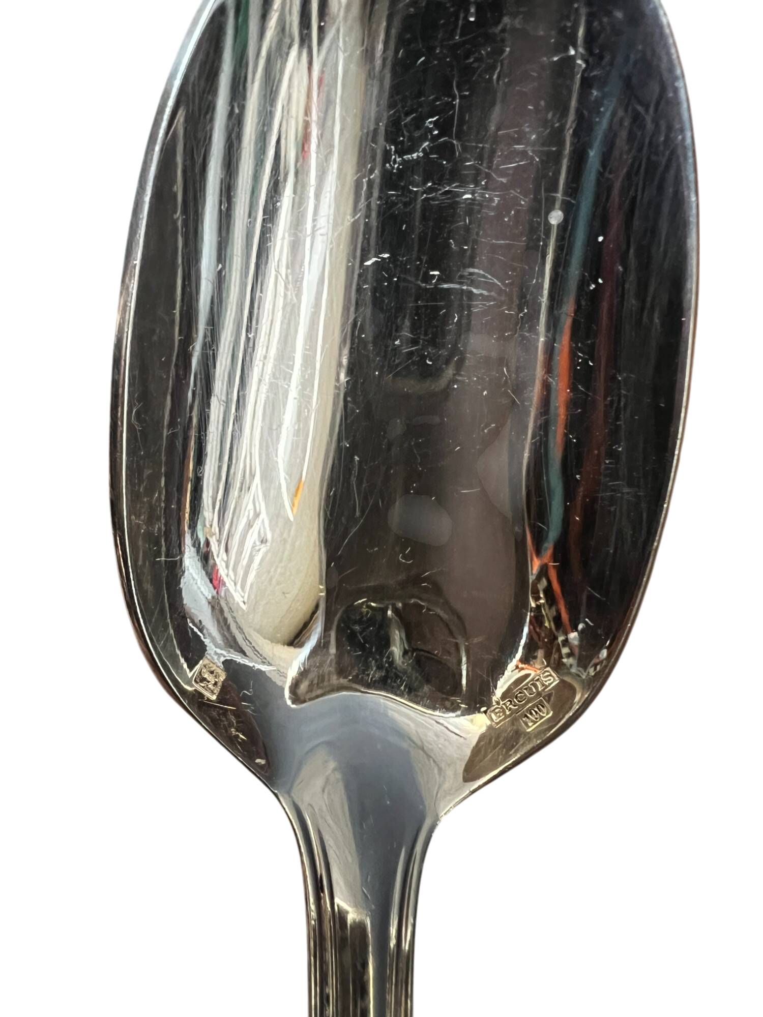 Silver metal cutlery set