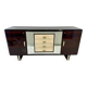 Italian 1940s Art Deco Sideboard in Macassar, Parchment, Attr. Osvaldo Bors