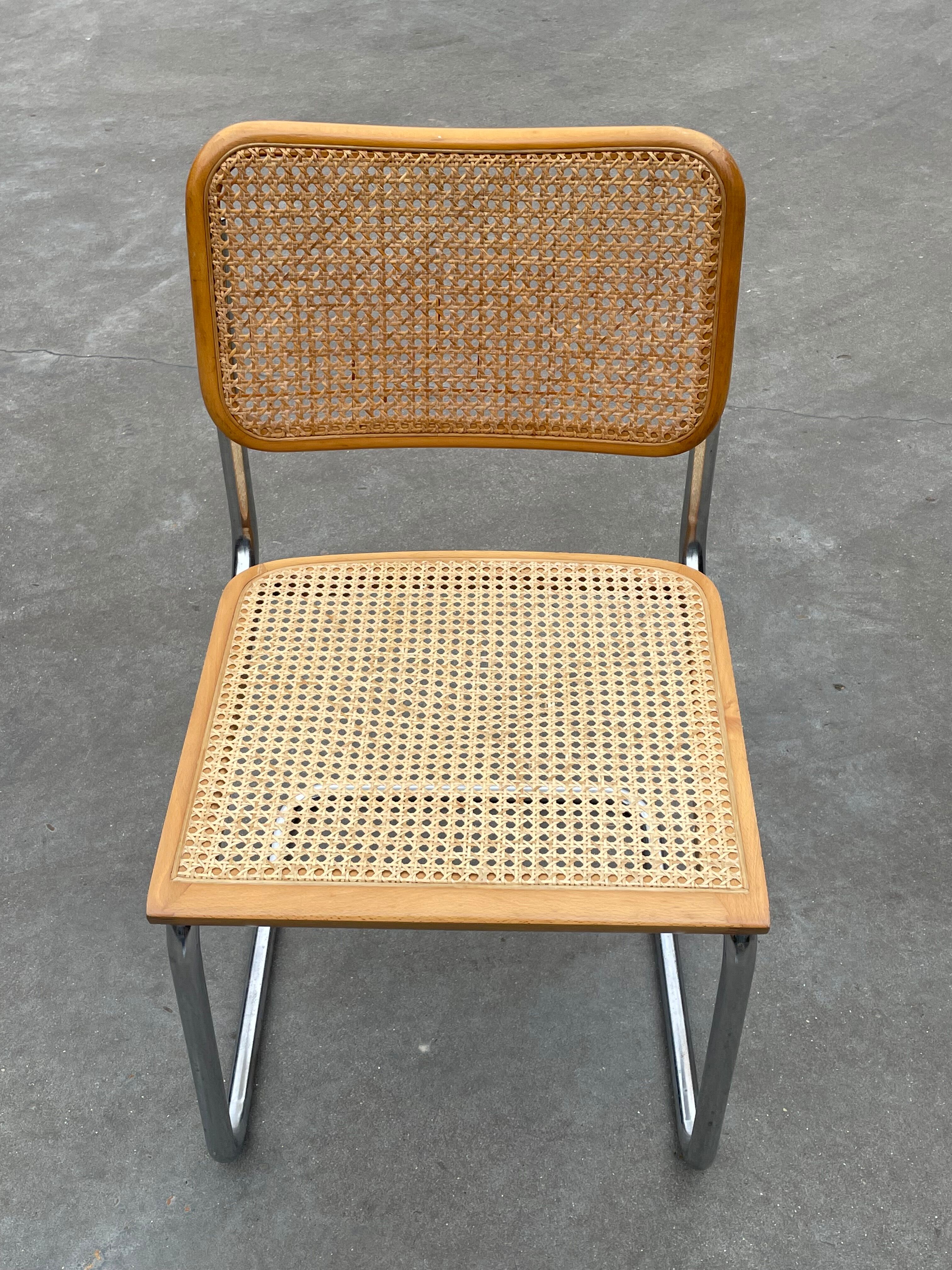 Cesca design chair model b32 in chrome