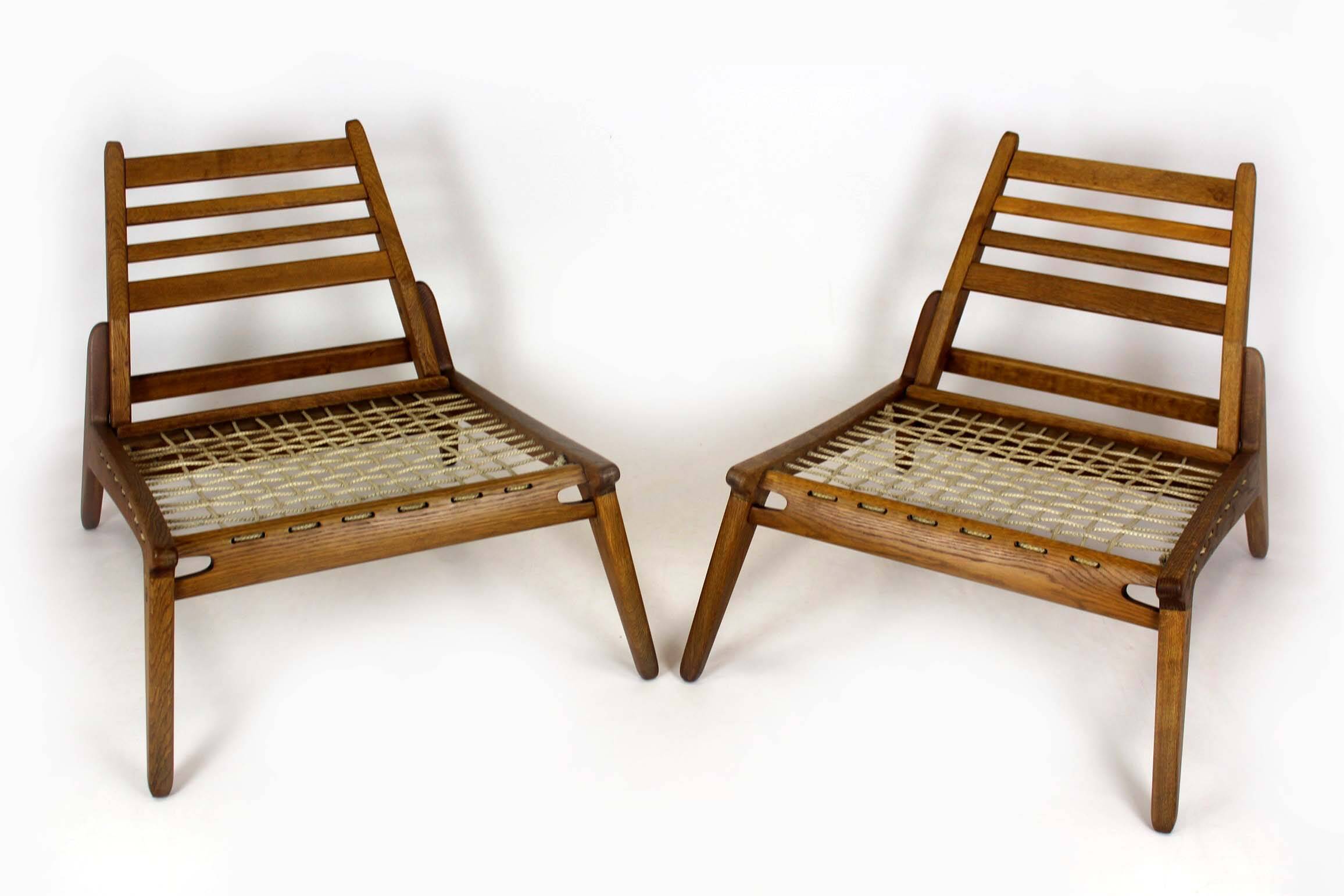 Restored Mid-Century Scandinavian Hunting Chairs by Kristiansson, 1950s
