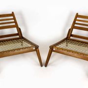 Restored Mid-Century Scandinavian Hunting Chairs by Kristiansson, 1950s